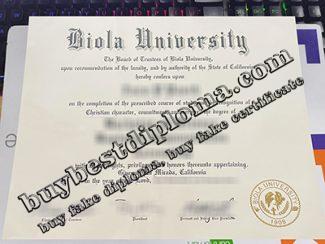 Biola University diploma, Biola University certificate,