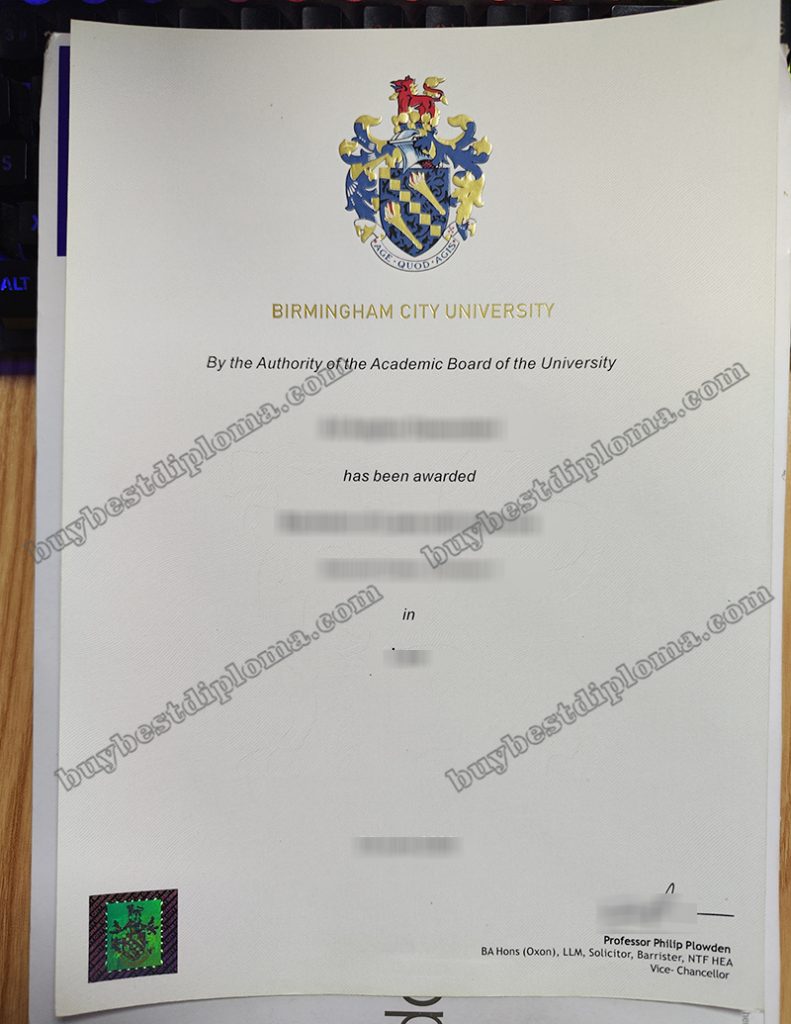 Birmingham City University diploma, BCU degree,