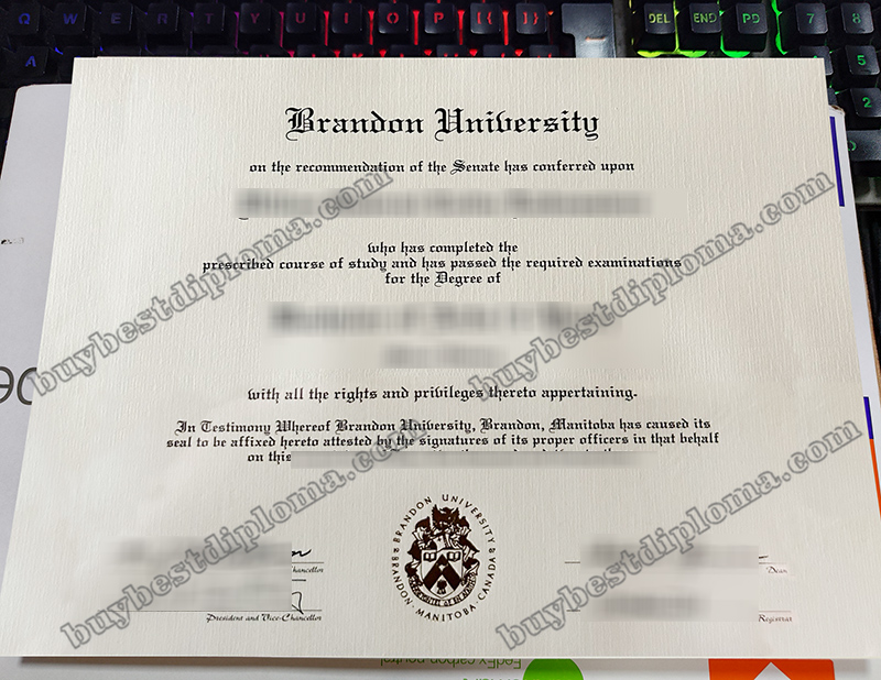 Brandon University diploma, Brandon University degree,