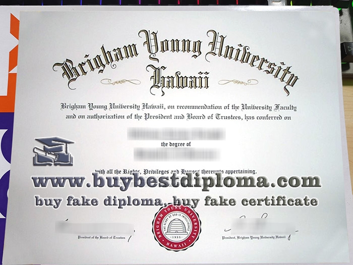 Brigham Young University Hawaii Diploma, BYU Hawaii Degree,