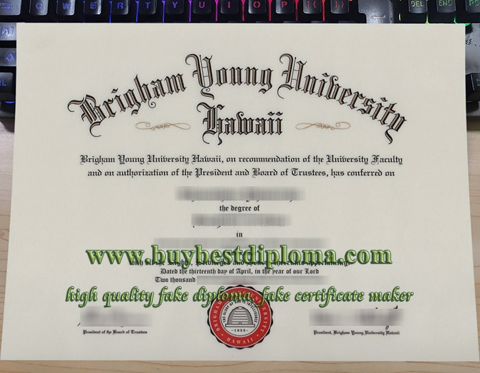 Brigham Young University-Hawaii diploma, BYU Hawaii diploma, fake Brigham Young University degree, Brigham Young University certificate,