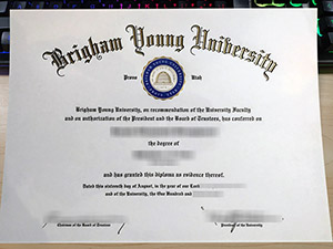 Brigham Young University diploma, fake BYU degree, Brigham Young University certificate,