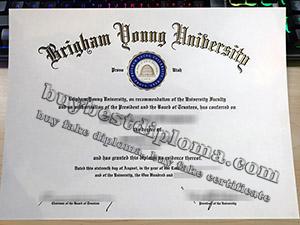 Brigham Young University diploma, fake BYU degree, Brigham Young University certificate,