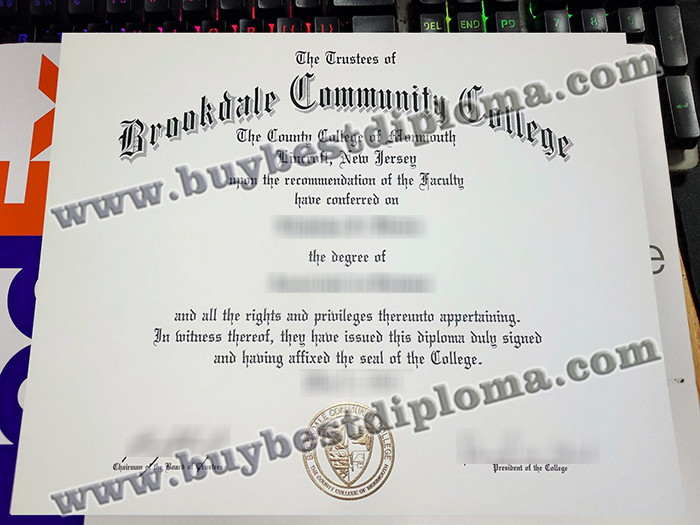 Brookdale Community College diploma, Brookdale Community College associate degree,