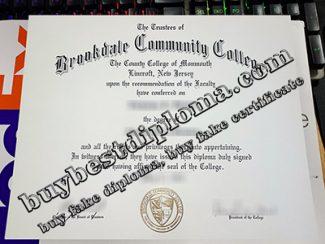 Brookdale Community College diploma, Brookdale Community College associate degree,