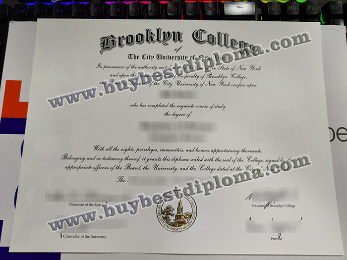 Brooklyn College diploma, Brooklyn College certificate,