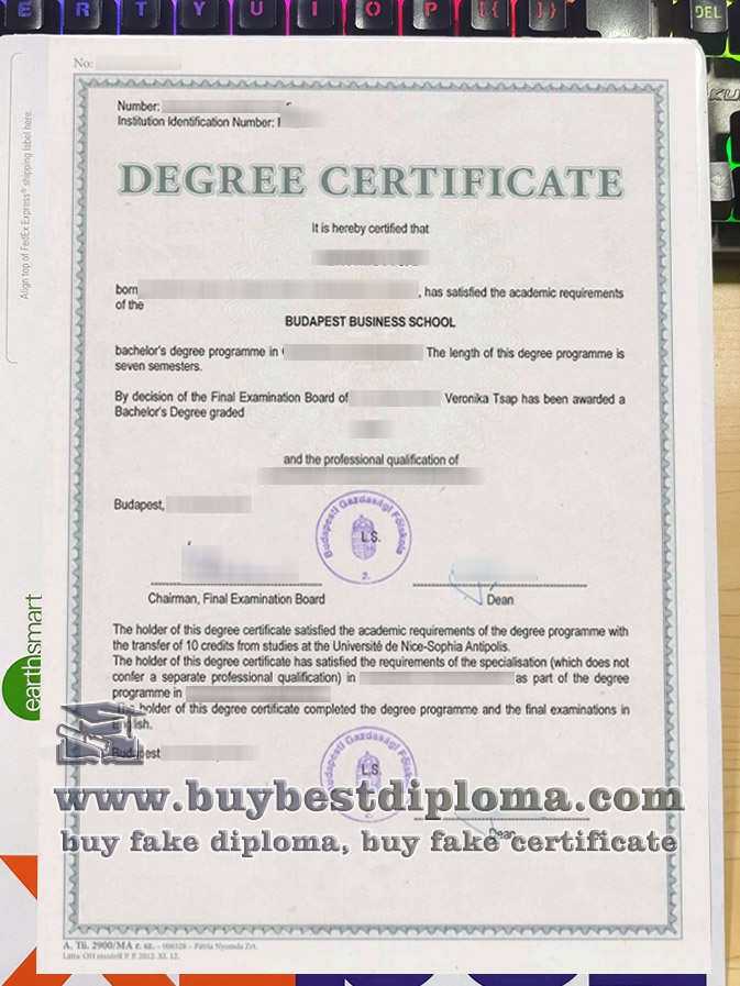Budapest Business School degree, fake Budapest Business School diploma,