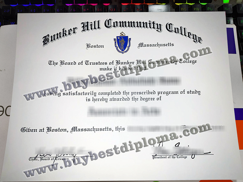 Bunker Hill Community College diploma, Bunker Hill Community College certificate,