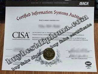 Certified Information Systems Auditor certificate, fake CISA certificate,