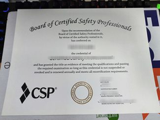 Certified Safety Professional certificate, fake CSP certificate,