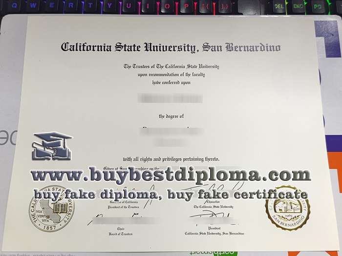 Cal State San Bernardino diploma, fake CSU San Bernardino diploma,