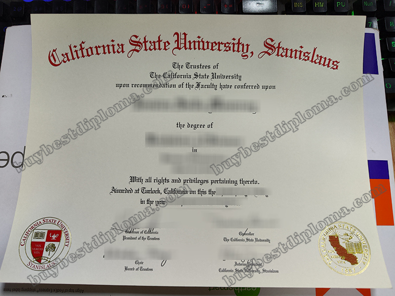 California State University Stanislaus diploma, Stanislaus State certificate,