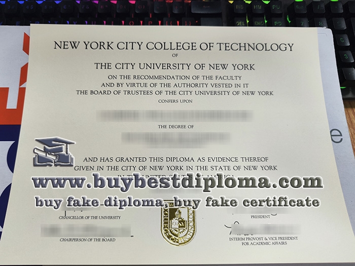 City College of New York diploma, CUNY City College certificate,