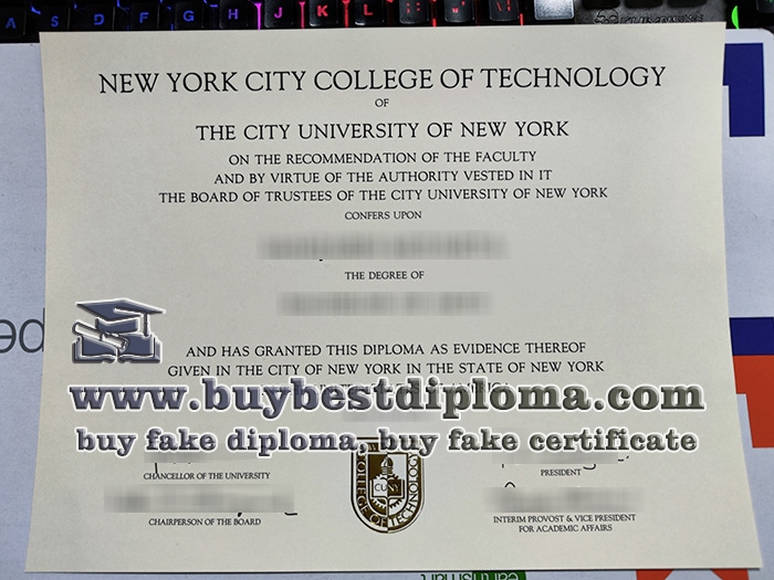 New York City College of Technology degree, City Tech diploma,