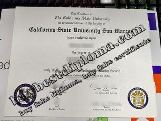 Cal State San Marcos diploma, California State University San Marcos degree,