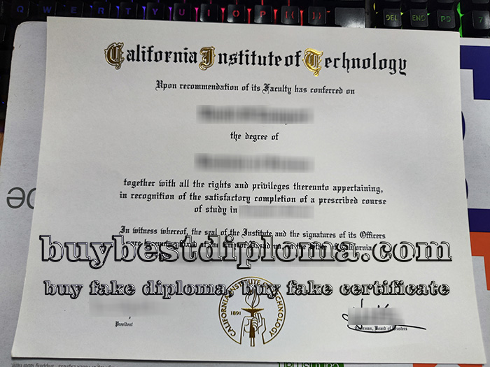 California Institute of Technology diploma, California Institute of Technology certificate,