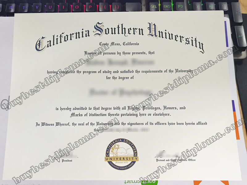 California Southern University diploma, California Southern University certificate,