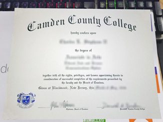 Camden County College diploma, Camden County College certificate,