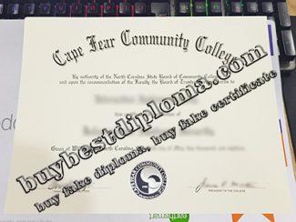 Cape Fear Community College diploma, Cape Fear Community College certificate,