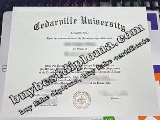 Cedarville University diploma, Cedarville University certificate,