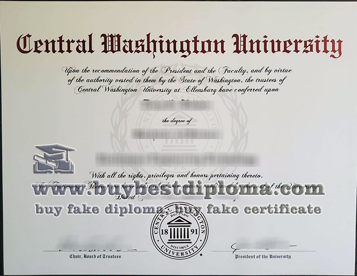 Central Washington University diploma, fake CWU degree certificate,