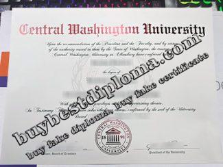 Central Washington University diploma, Central Washington University degree,