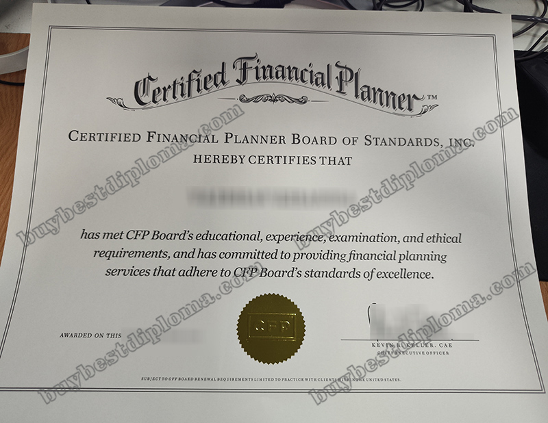 Certified Financial Planner certificate