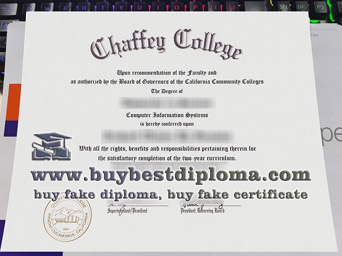 Chaffey College diploma, Chaffey College associate degree,