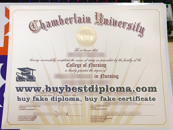 Chamberlain University diploma, Chamberlain University nursing diploma, fake nursing degree,