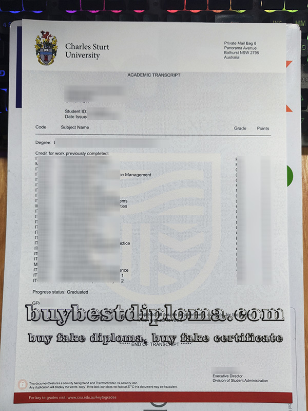 Charles Sturt University transcript