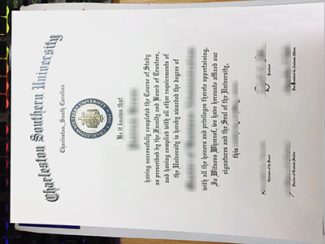 Charleston Southern University diploma, Charleston Southern University certificate,