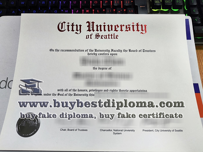 City University of Seattle diploma, City University of Seattle certificate,