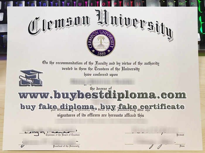 Clemson University diploma, buy Clemson University degree, 克莱姆森大学证书,