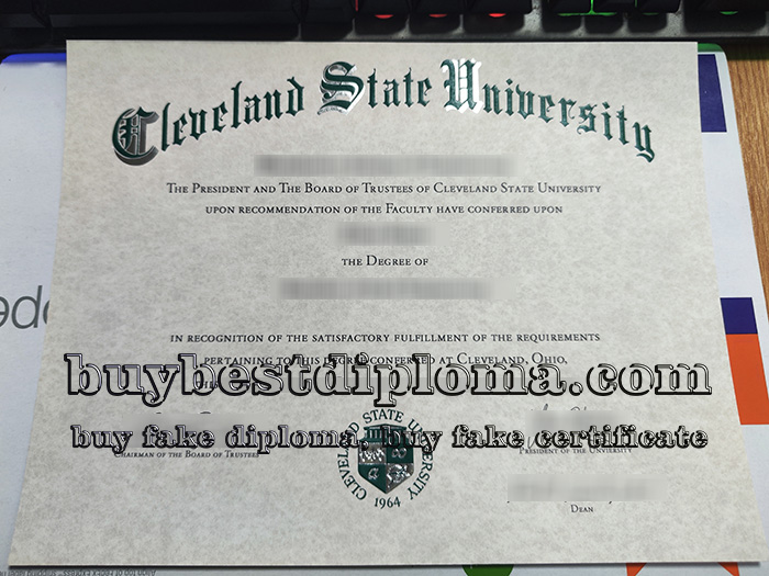 Cleveland State University diploma, Cleveland State University certificate,