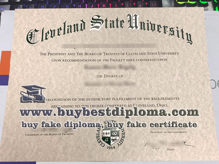 Cleveland State University diploma, fake Cleveland State University degree,