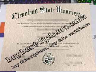 Cleveland State University diploma, fake Cleveland State University degree,