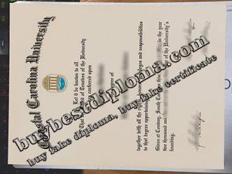 Coastal Carolina University diploma, Coastal Carolina University certificate,