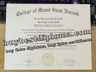College of Mount Saint Vincent diploma