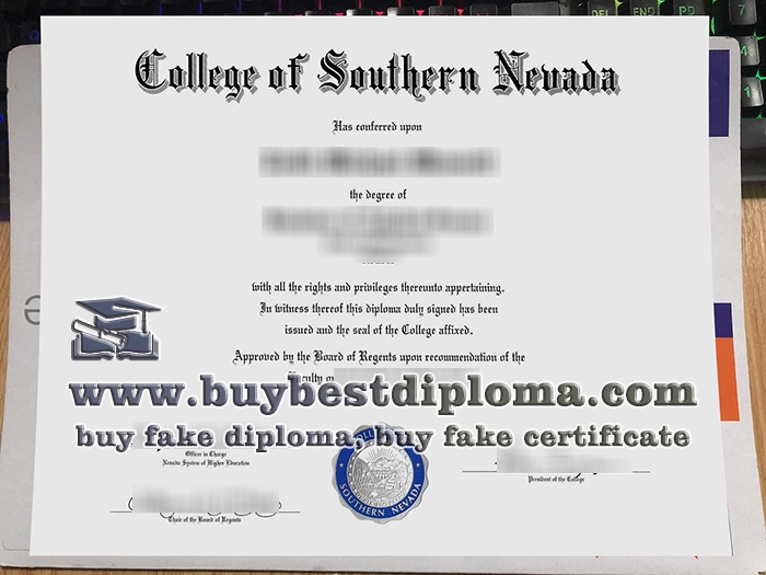 College of Southern Nevada diploma, College of Southern Nevada degree,