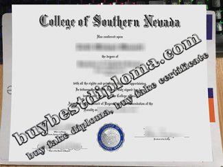 College of Southern Nevada diploma, College of Southern Nevada degree,