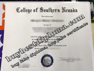 College of Southern Nevada diploma, College of Southern Nevada degree,