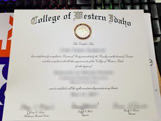 College of Western Idaho diploma, College of Western Idaho certificate,
