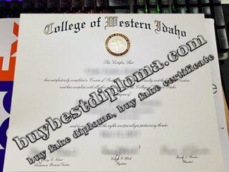 College of Western Idaho diploma, College of Western Idaho certificate,