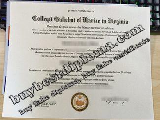 College of William and Mary diploma, fake College of William and Mary degree,