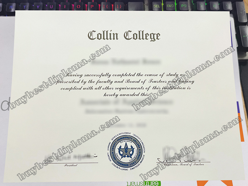 Collin College diploma, Collin College certificate,