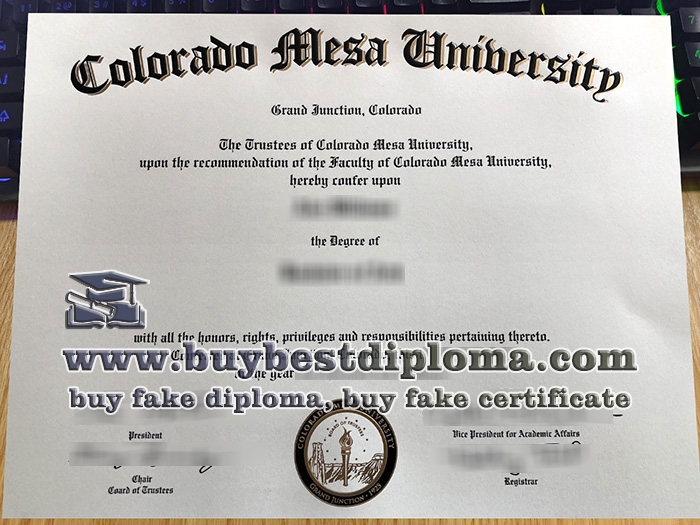 Colorado Mesa University diploma