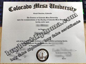 Colorado Mesa University diploma