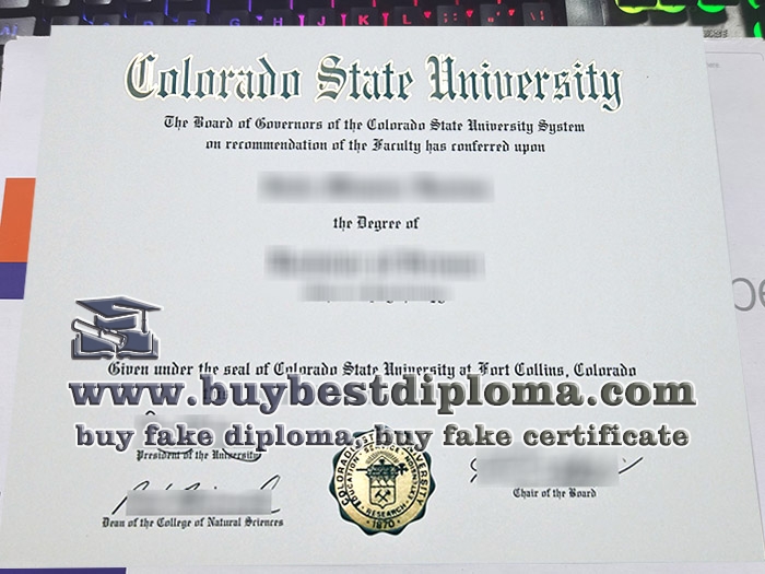 Colorado State University diploma, fake Colorado State University degree,