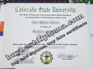 Colorado State University diploma, fake Colorado State University degree,