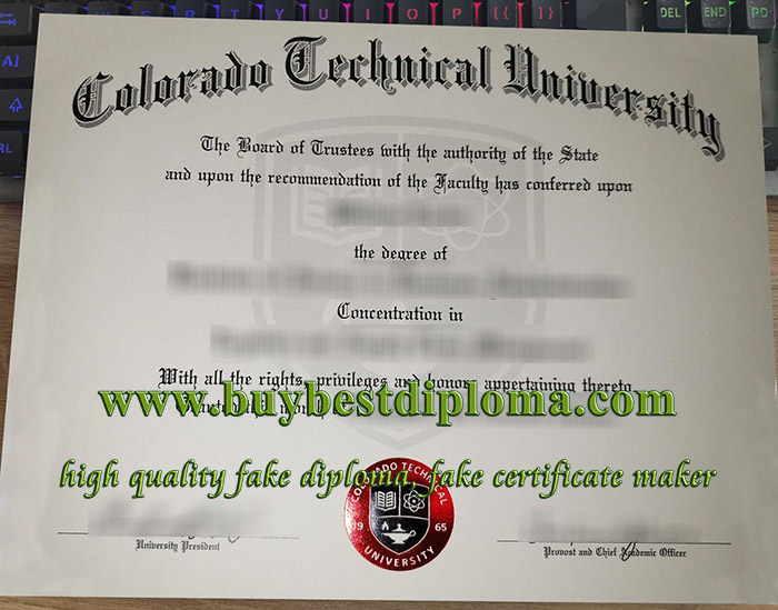 Colorado Technical University diploma, Colorado Technical University degree, fake CTU certificate,